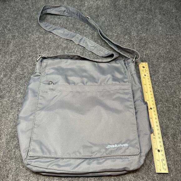 DAKINE Grey Messenger Bag Adjustable Crossbody Nylon USA Made Utility Satchel - Picture 1 of 9